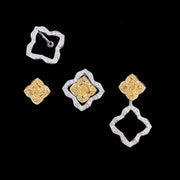 Yellow Diamond Cushion Three Way Earring 18K White Gold - Jiaxyk